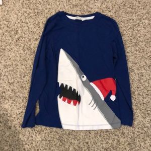 H&M 6-8 Christmas Shark Shirt